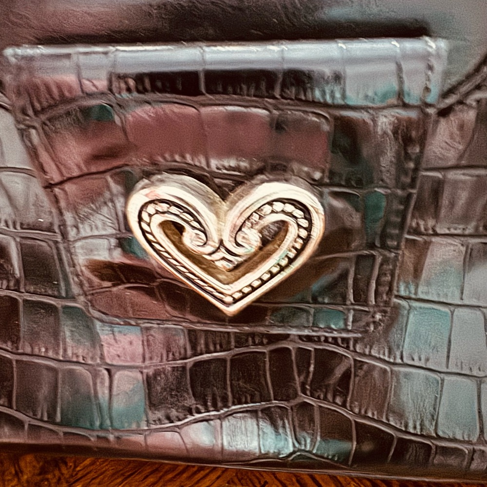 Black Crocodile Pattern Handbag - image 3